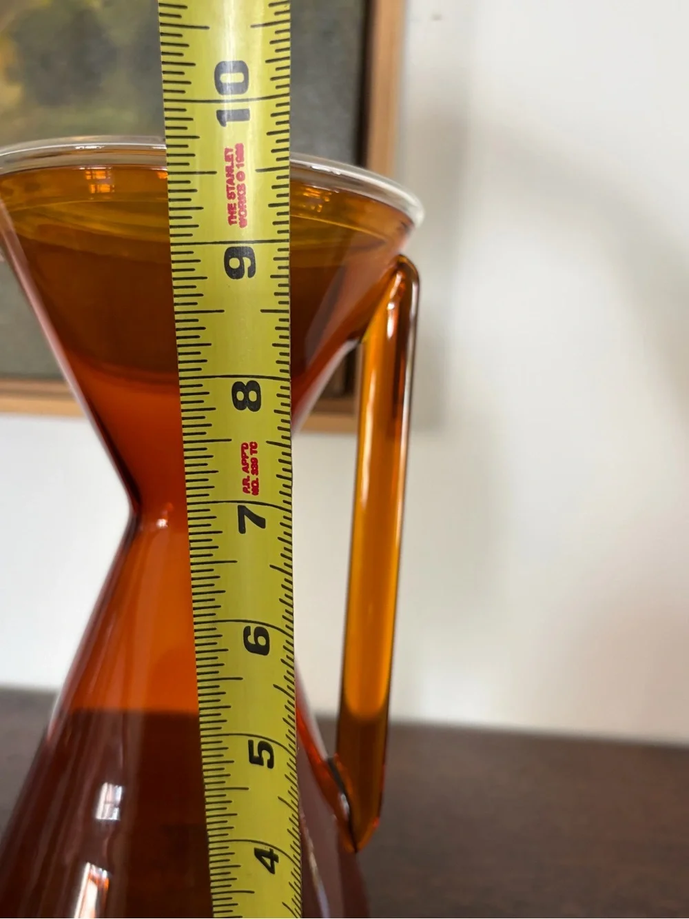 YIELD Amber Glass Pour Over Coffee Carafe • Mid Century Modern